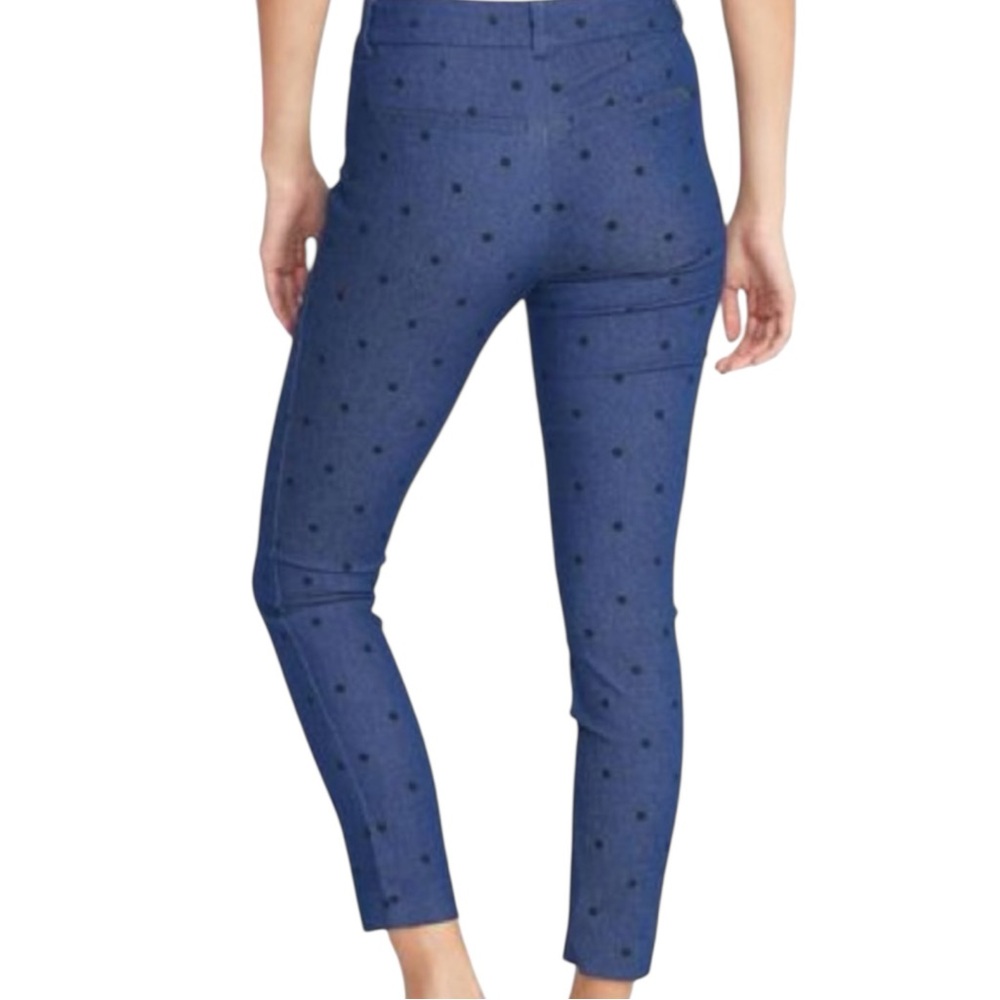OLD NAVY Pixie Polka Dot Ankle Pants in Blue w/ Black Dots Size 6 -- NWT - Picture 2 of 12
